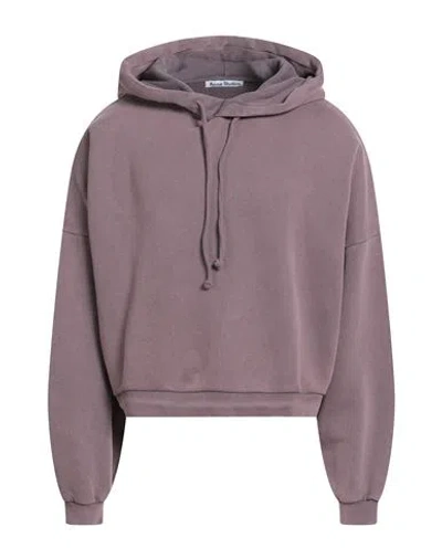 Acne Studios Man Sweatshirt Plum Size L Cotton In Purple