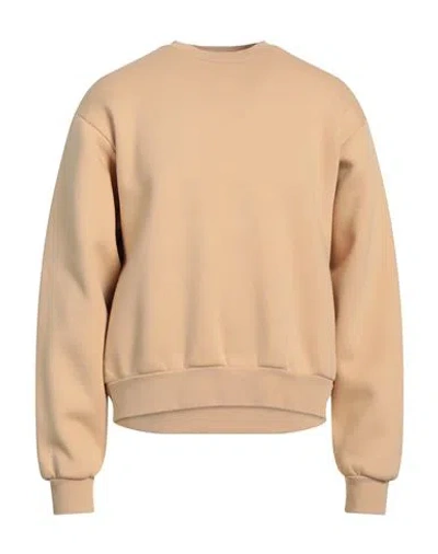 Acne Studios Man Sweatshirt Sand Size M Cotton, Polyester In Beige