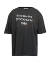 Acne Studios Exford Distressed Logo-print Cotton-jersey T-shirt In Black