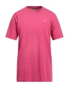 Acne Studios Man T-shirt Magenta Size Xxl Cotton In Magenta