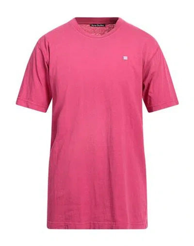 Acne Studios Man T-shirt Magenta Size Xxl Cotton