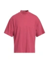 Acne Studios Man T-shirt Magenta Size M Cotton In Purple