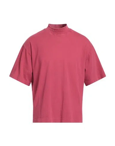 Acne Studios Man T-shirt Magenta Size M Cotton In Purple