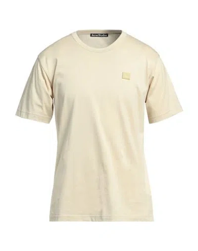 Acne Studios Man T-shirt Pastel Yellow Size L Cotton