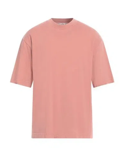 Acne Studios Man T-shirt Salmon Pink Size L Cotton