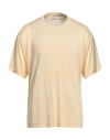 Acne Studios Man T-shirt Yellow Size Xs Lyocell In Yellow