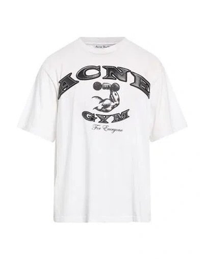 Acne Studios Man T-shirt Off White Size L Cotton