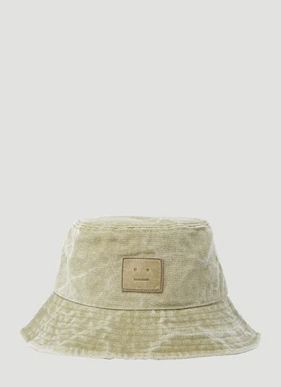 Acne Studios Marbleized Bucket Hat In Khaki
