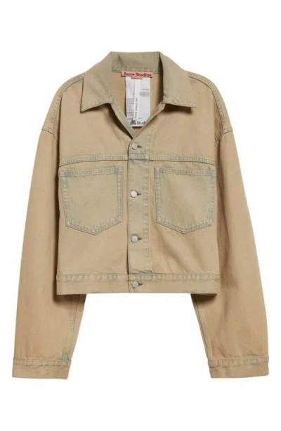 Acne Studios Marko Light Sand Denim Jacket In Cream
