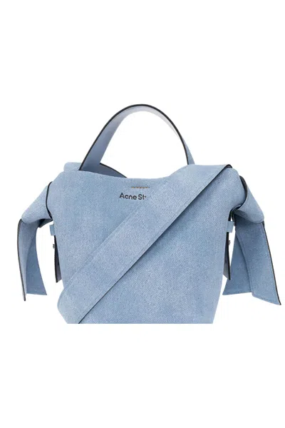 Acne Studios Musubi Mini Shoulder Bag In Light Blue