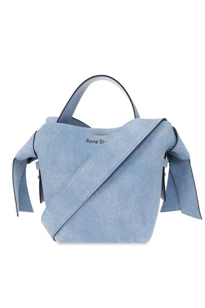 Acne Studios Musubi Mini Shoulder Bag In Light Blue