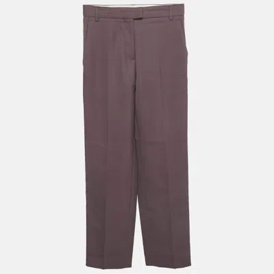 Pre-owned Acne Studios Mauve Wool Blend Regular Fit Trousers Xxs In Purple