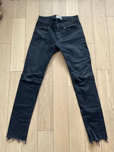Pre-owned Acne Studios Max Used/washed Black Jeans