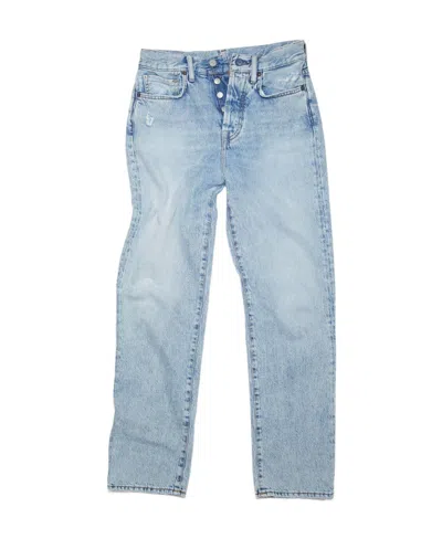 Acne Studios Mece High-waist Cropped Jeans In Blue