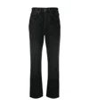 Acne Studios Mece Straight-leg Cropped Jeans In Black