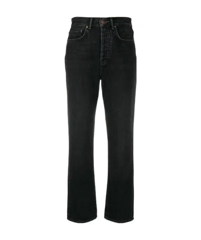 Acne Studios Mece Straight-leg Cropped Jeans In Black