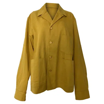 Acne Studios Media Work Jacket In Yellow Cotton