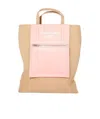 Acne Studios Medium Logo Shoulder Bag In Nude