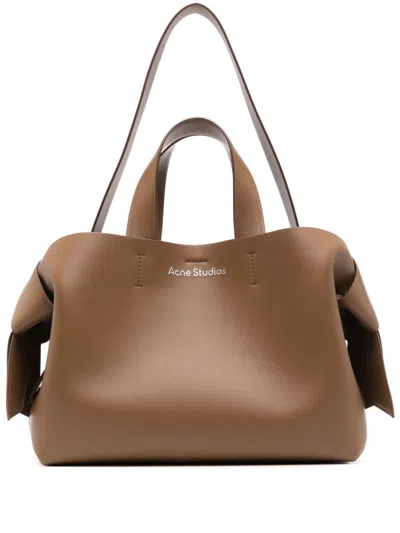 Acne Studios Womens Camel Brown Musubi Leather Tote Bag