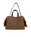 Acne Studios Musubi Knotted Leather Tote In Green