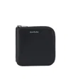 Acne Studios Medium Zipped Bifold Wallet In Black