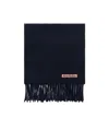 Acne Studios Melange Fringe-trim Wool Scarf In Black