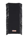 Acne Studios Fringe Wool Scarf In Black