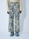 Acne Studios 1981 Distressed Monogram Jeans In Blue
