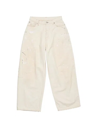ACNE STUDIOS MEN'S 1981 PAINT SPLATTER BARREL-LEG JEANS
