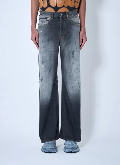 Acne Studios Men 2021m Distressed Jeans In Black