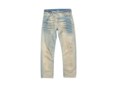 Pre-owned Acne Studios Men's  1999 Loose Fit Jeansbluebird In White/black/better Scarelet Red