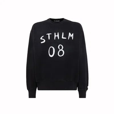 Pre-owned Acne Studios Men's  Crew Neck Sweatshirt In Carbon Grey In Gray