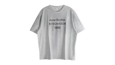 Pre-owned Acne Studios Men's  Crew Neck T-shirt In Pale Grey Melange In Gray