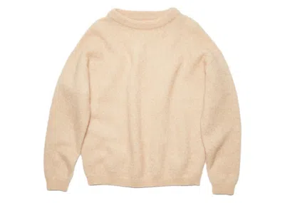 Pre-owned Acne Studios Men's  Crewneck Sweatshirt Jumper Sweater In Warm Beige In Brown