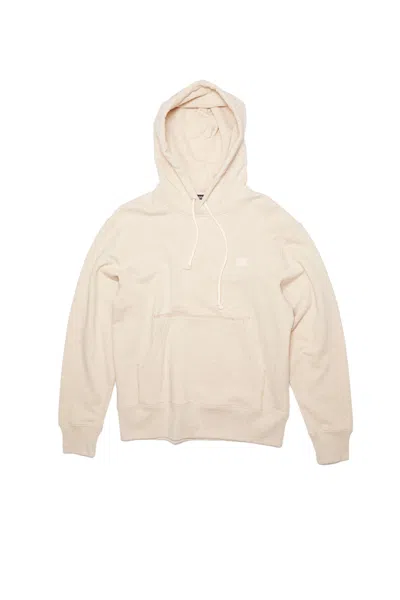 Pre-owned Acne Studios Men's  Face Patch Logo Hooded Sweatshirt In Oatmeal Melange In Brown