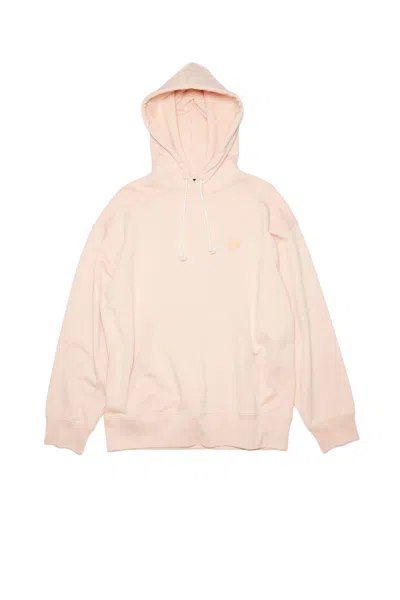 Pre-owned Acne Studios Men's  Face Patch Logo Hooded Sweatshirt In Powder Pink