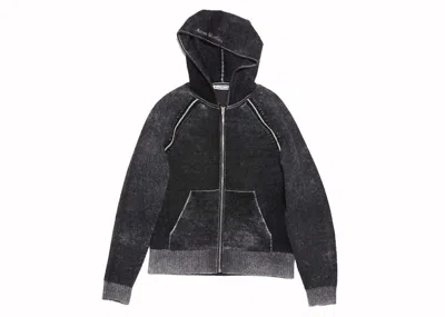 Pre-owned Acne Studios Men's  Hooded Zippered Sweatshirt In Black
