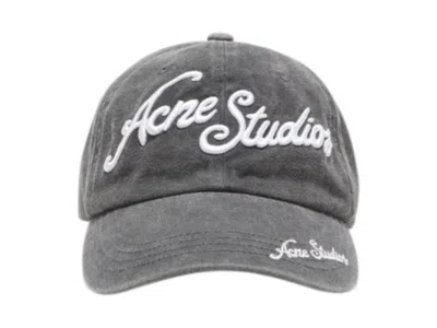 Pre-owned Acne Studios Men's  Logo Baseball Cap In Black