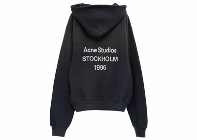 Pre-owned Acne Studios Men's  Logo Hooded Sweater In Black 900