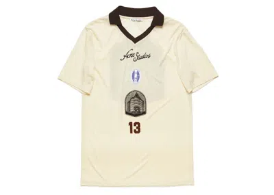 Pre-owned Acne Studios Men's  Logo Jersey In Ivory White