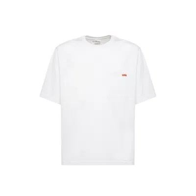 Pre-owned Acne Studios Men's  Pocket Logo T-shirt In Optic White
