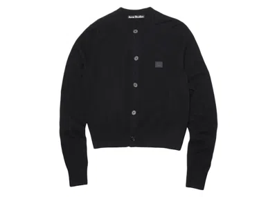 Pre-owned Acne Studios Men's  Wool Crewneck Sweatshirt Cardigan In Black