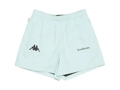 Pre-owned Acne Studios Men's  X Kappa Relaxed Fit Shorts In Light Blue