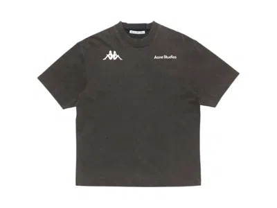 Pre-owned Acne Studios Men's  X Kappa Short Sleeve Logo T-shirt In Black
