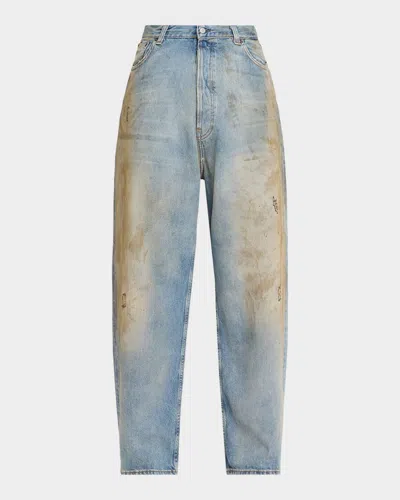 Acne Studios Men & Apos;s 2023 U Penicil Dirty-effect Jeans In Blue