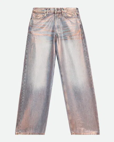 Acne Studios Men & Apos;s Glitterized Denim Straight-leg Jeans In Gray