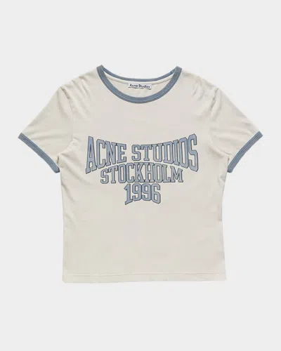Acne Studios Graphic T-shirt In Neutral