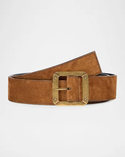Acne Studios Men & Apos;s Reversible Suede Belt In Cognac Bro