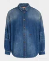 Acne Studios Oversized Denim Jacket In Blue