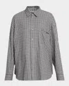 Acne Studios Checked Button-up Shirt In Black